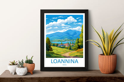 Loannina Travel Print Wall Art Loannina Greece Wall Hanging Home Decoration Loannina Gift Art Lovers Wall Art Print Loannina Greece Wall Art