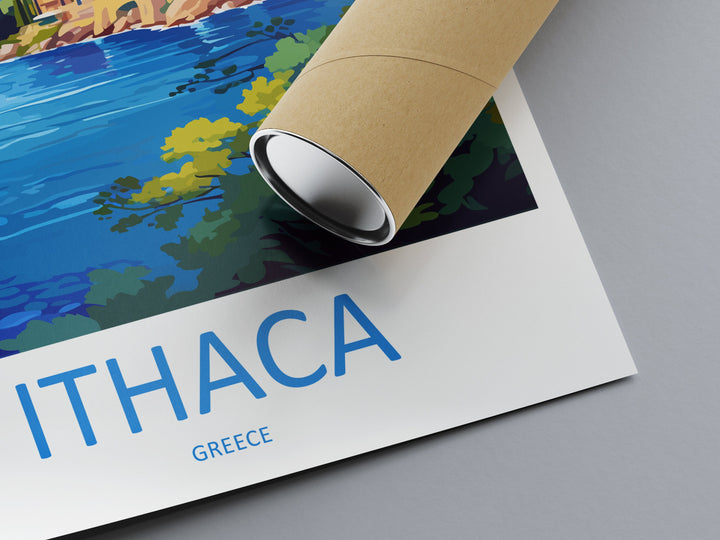 Ithaca Travel Print Wall Art Ithaca Greece Wall Hanging Home Decoration Ithaca Gift Art Lovers Wall Art Print Ithaca Greece Wall Art