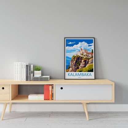 Kalambaka Travel Print Wall Art Kalambaka Greece Wall Hanging Home Decoration Kalambaka Gift Art Lovers Wall Art Print Kalambaka Greece