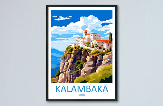 Kalambaka Travel Print Wall Art Kalambaka Greece Wall Hanging Home Decoration Kalambaka Gift Art Lovers Wall Art Print Kalambaka Greece