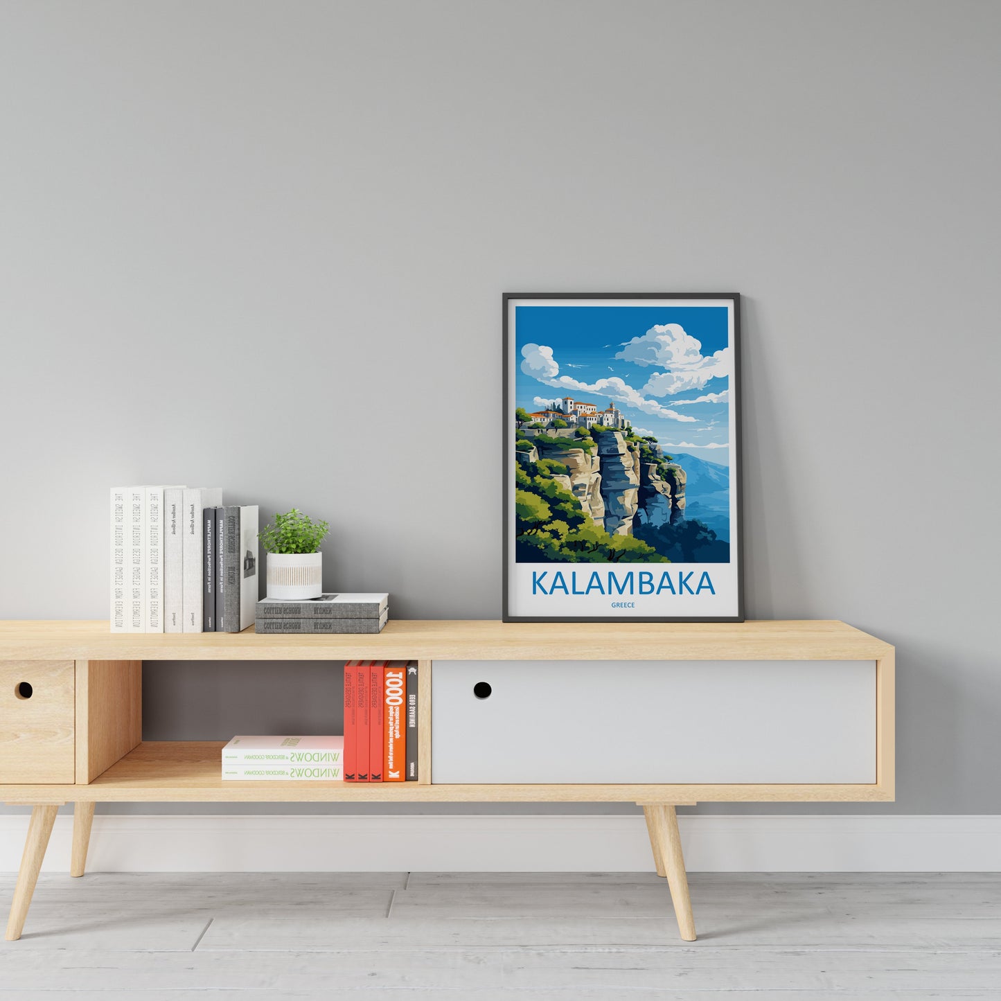 Kalambaka Travel Print Wall Art Kalambaka Greece Wall Hanging Home Decoration Kalambaka Gift Art Lovers Wall Art Print Kalambaka Greece
