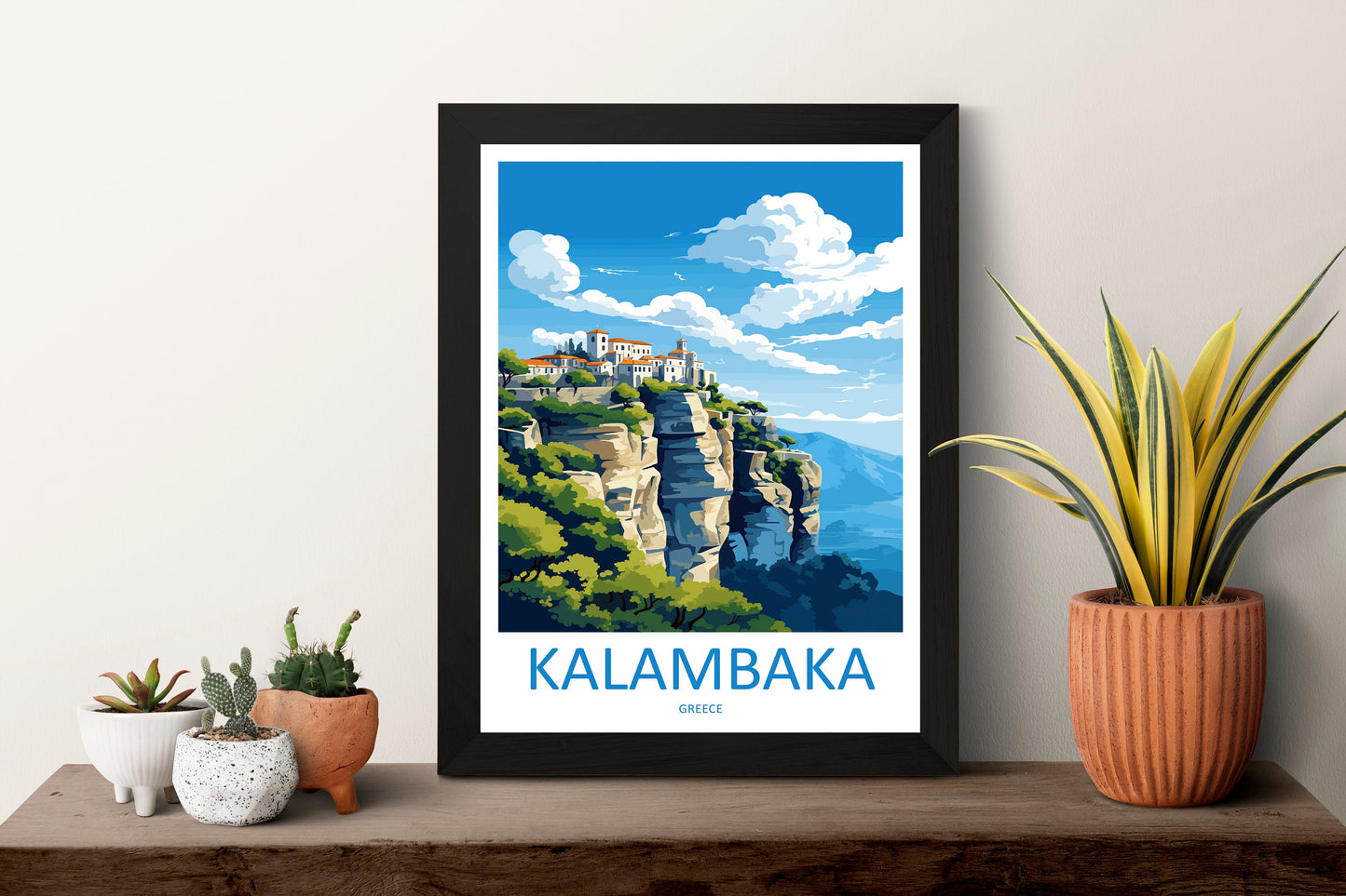 Kalambaka Travel Print Wall Art Kalambaka Greece Wall Hanging Home Decoration Kalambaka Gift Art Lovers Wall Art Print Kalambaka Greece