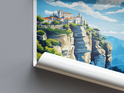 Kalambaka Travel Print Wall Art Kalambaka Greece Wall Hanging Home Decoration Kalambaka Gift Art Lovers Wall Art Print Kalambaka Greece