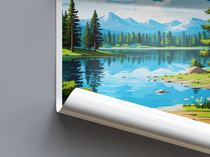 Big Bear Lake Travel Print Wall Art Big Bear Lake Wall Hanging Home Décor Big Bear Lake Gift Art Lovers California Art Lover Gift Lake Art