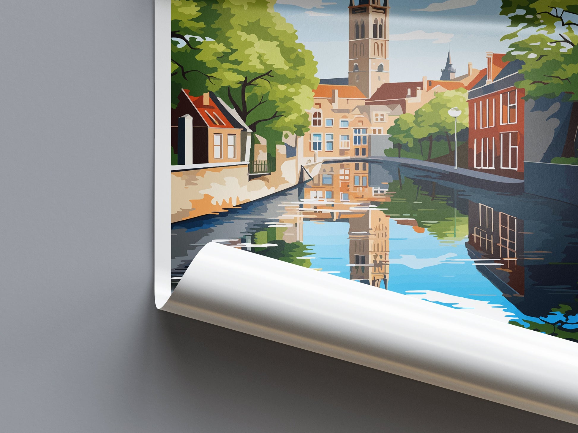 Bruges Travel Print Wall Art Bruges Wall Hanging Home Décor Bruges Gift Art Lovers Belgium Art Lover Gift Bruges Wall Décor