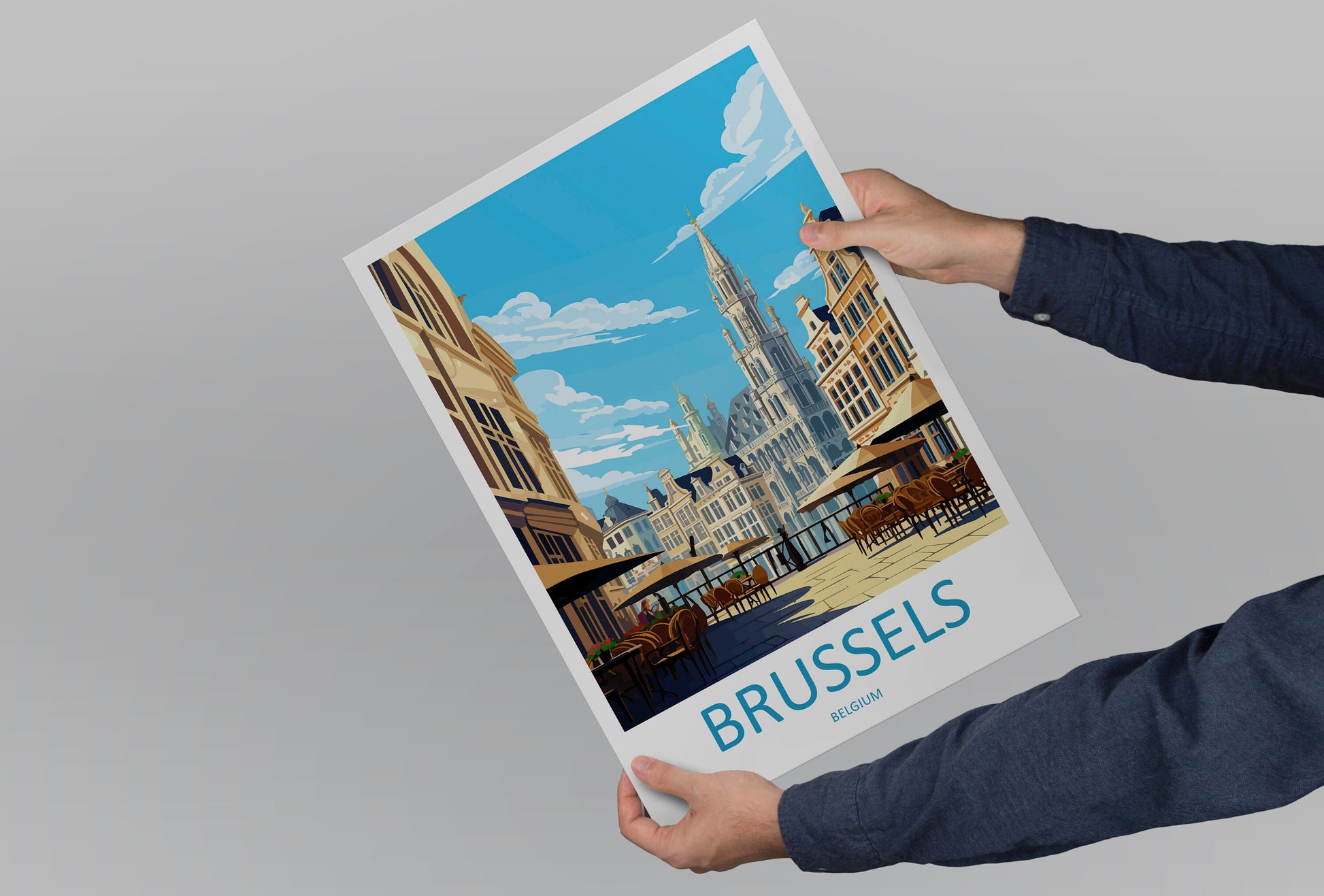 Brussels Travel Print Wall Art Brussels Wall Hanging Home Décor Brussels Gift Art Lovers Belgium Art Lover Gift Brussels Wall Décor