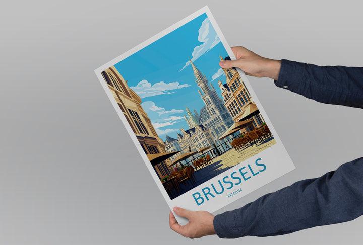 Brussels Travel Print Wall Art Brussels Wall Hanging Home Décor Brussels Gift Art Lovers Belgium Art Lover Gift Brussels Wall Décor