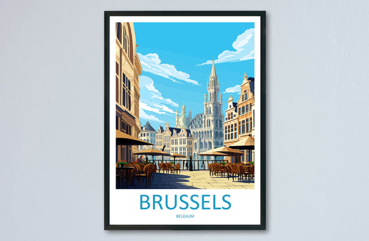 Brussels Travel Print Wall Art Brussels Wall Hanging Home Décor Brussels Gift Art Lovers Belgium Art Lover Gift Brussels Wall Décor