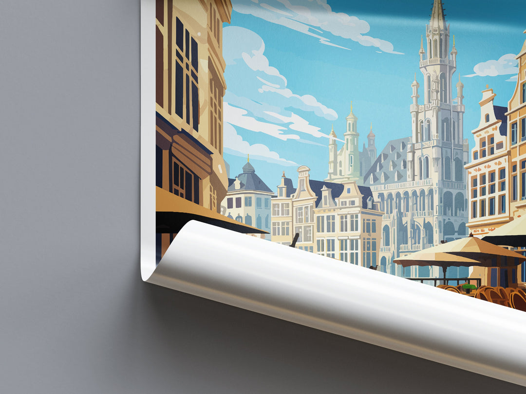 Brussels Travel Print Wall Art Brussels Wall Hanging Home Décor Brussels Gift Art Lovers Belgium Art Lover Gift Brussels Wall Décor