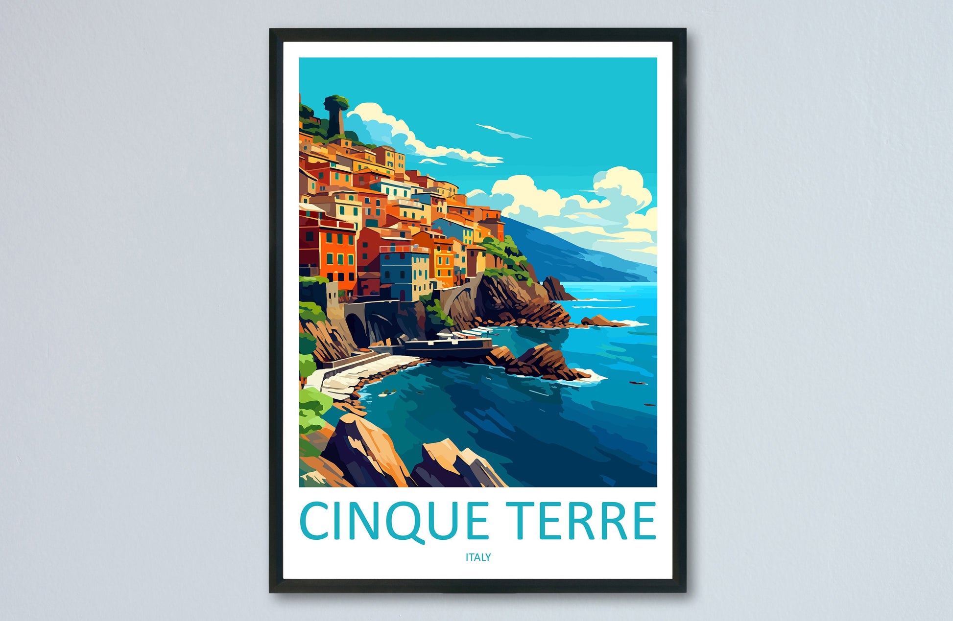 Cinque Terre Travel Print Wall Art Cinque Terre Italy Wall Hanging Home Decoration Cinque Terre Gift Art Lovers Wall Art Print Patmos Italy