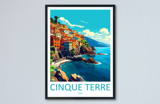Cinque Terre Travel Print Wall Art Cinque Terre Italy Wall Hanging Home Decoration Cinque Terre Gift Art Lovers Wall Art Print Patmos Italy
