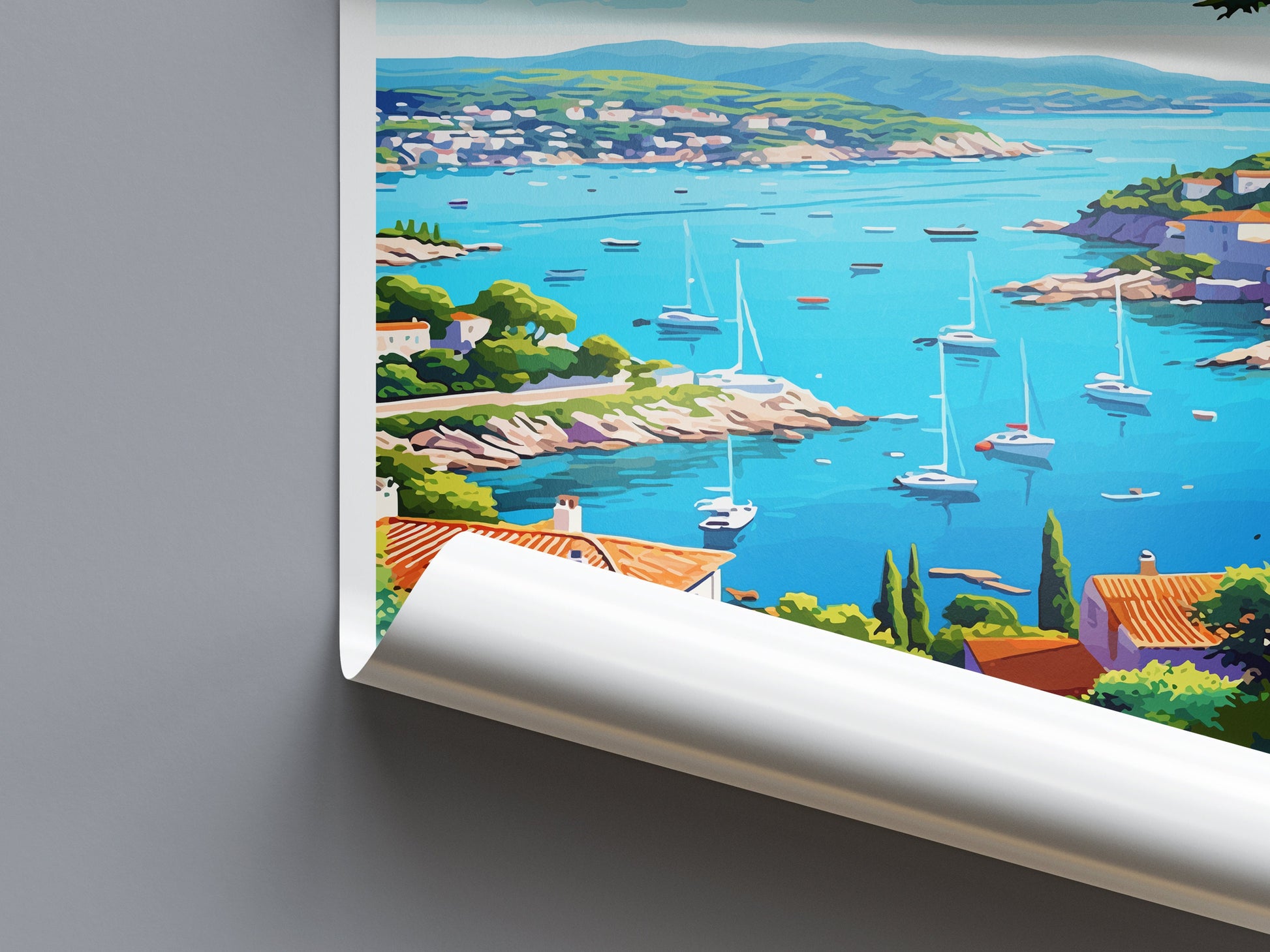 Cote D'azur Travel Print Wall Art Cote D'azur Wall Hanging Home Decor Cote D'azur France Gift Art Lovers Wall Art Print Art Cote D'azur
