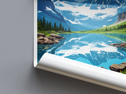 Glacier National Park Travel Print Wall Art Glacier National Park Wall Hanging Home Décor Glacier National Park Gift Art