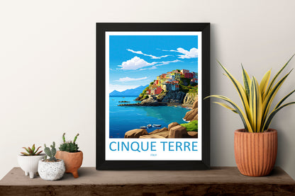 Cinque Terre Travel Print Wall Art Cinque Terre Italy Wall Hanging Home Decoration Cinque Terre Gift Art Lovers Wall Art Print Patmos Italy
