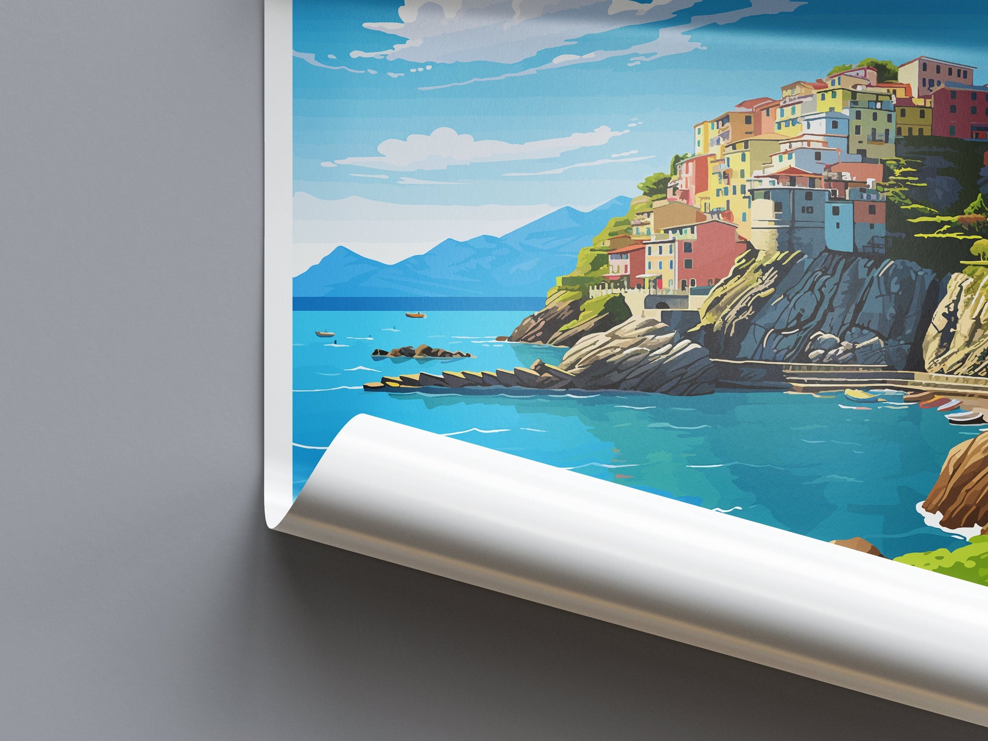 Cinque Terre Travel Print Wall Art Cinque Terre Italy Wall Hanging Home Decoration Cinque Terre Gift Art Lovers Wall Art Print Patmos Italy