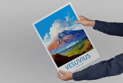 Vesuvius Travel Print Wall Art Vesuvius Italy Wall Hanging Home Decor Vesuvius Gift Art Lovers Wall Art Print Italy