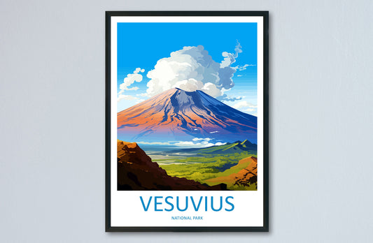 Vesuvius Travel Print Wall Art Vesuvius Italy Wall Hanging Home Decor Vesuvius Gift Art Lovers Wall Art Print Italy