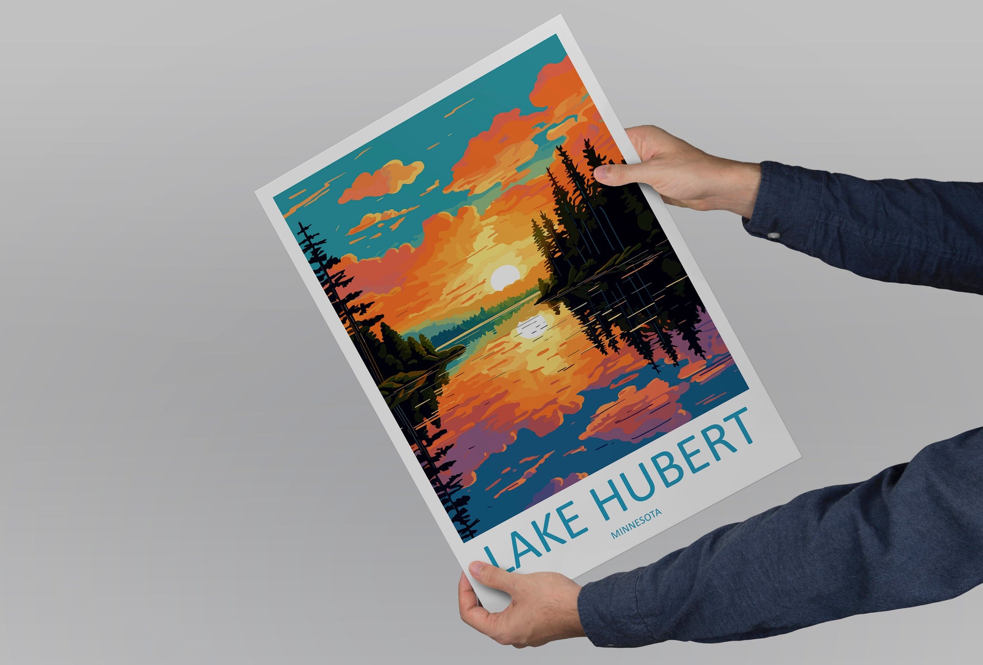 Lake Hubert Travel Print Wall Art Lake Hubert Wall Hanging Home Décor Lake Hubert Gift Art Lovers Art Lover Gift Print