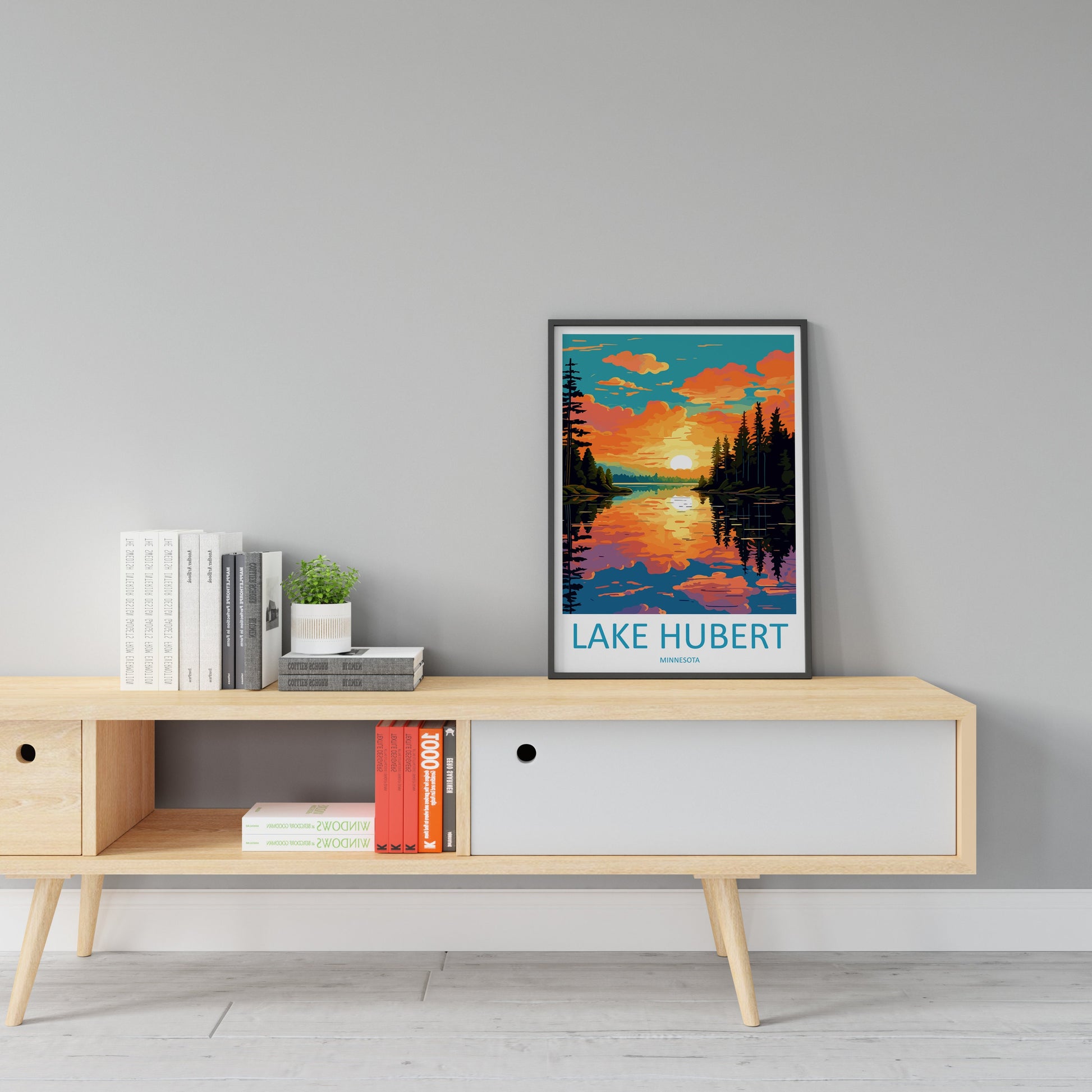 Lake Hubert Travel Print Wall Art Lake Hubert Wall Hanging Home Décor Lake Hubert Gift Art Lovers Art Lover Gift Print