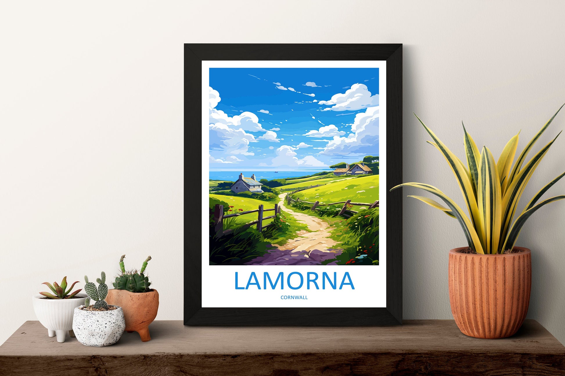Lamorna Travel Print Wall Art Lamorna Wall Hanging Home Décor Lamorna Gift Art Lovers Cornwall Art Lover Gift