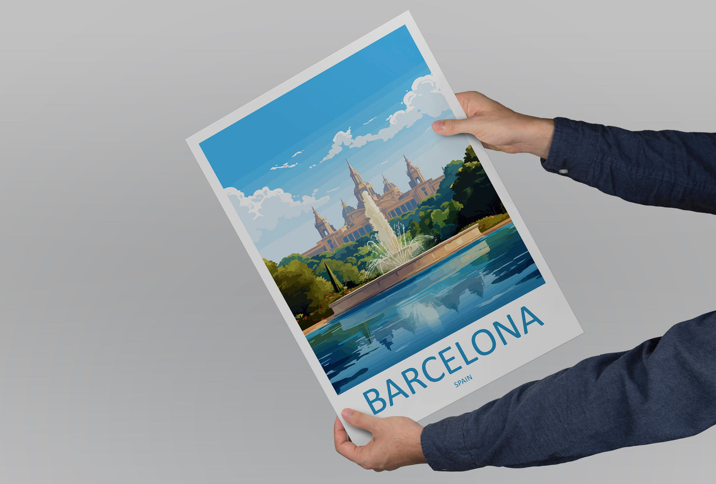 Barcelona Travel Print Wall Art Barcelona Wall Hanging Home Décor Barcelona Gift Art Lovers Spain Art Lover Gift Barcelona Print Spain Art