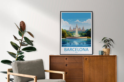 Barcelona Travel Print Wall Art Barcelona Wall Hanging Home Décor Barcelona Gift Art Lovers Spain Art Lover Gift Barcelona Print Spain Art