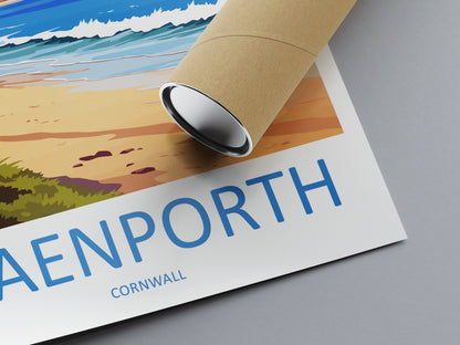 Maenporth Travel Print Wall Art Maenporth Wall Hanging Home Décor Maenporth Gift Art Lovers Cornwall Art Lover Gift Maenporth Art Poster