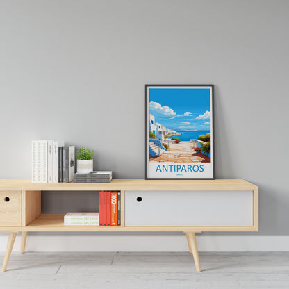 Antiparos Travel Print Wall Art Antiparos Wall Hanging Home Decoration Antiparos Gift Art Lovers Wall Art Print Greece