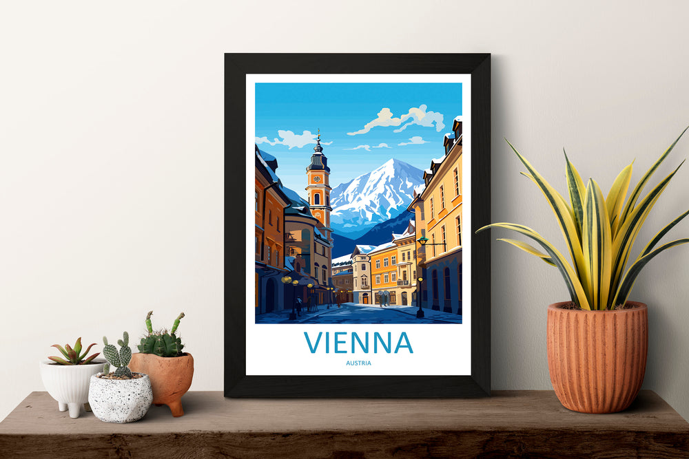 Vienna Travel Print Wall Art Vienna Wall Hanging Home Décor Vienna Gift Art Lovers Austria Art Lover Gift Vienna Travel Poster