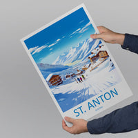 St. Anton Travel Print Wall Art St. Anton Wall Hanging Home Décor St. Anton Gift Art Lovers Ski Art Lover Gift St. Anton Print Skiing Print