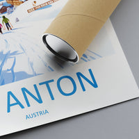 St. Anton Travel Print Wall Art St. Anton Wall Hanging Home Décor St. Anton Gift Art Lovers Ski Art Lover Gift St. Anton Print Skiing Print