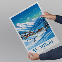 St. Anton Travel Print Wall Art St. Anton Wall Hanging Home Décor St. Anton Gift Art Lovers Ski Art Lover Gift St. Anton Print Skiing Print