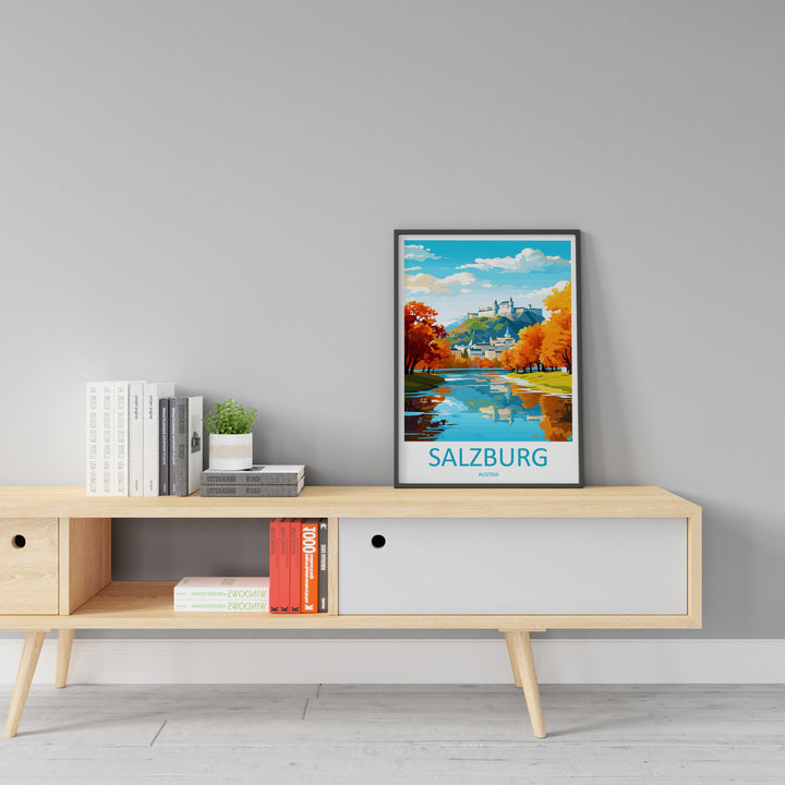Salzburg Print Salzburg Home Décor Cityscape Art Print Salzburg Wall Art for Travel Enthusiast Gift Wall Hanging Salzburg Austria Poster Art