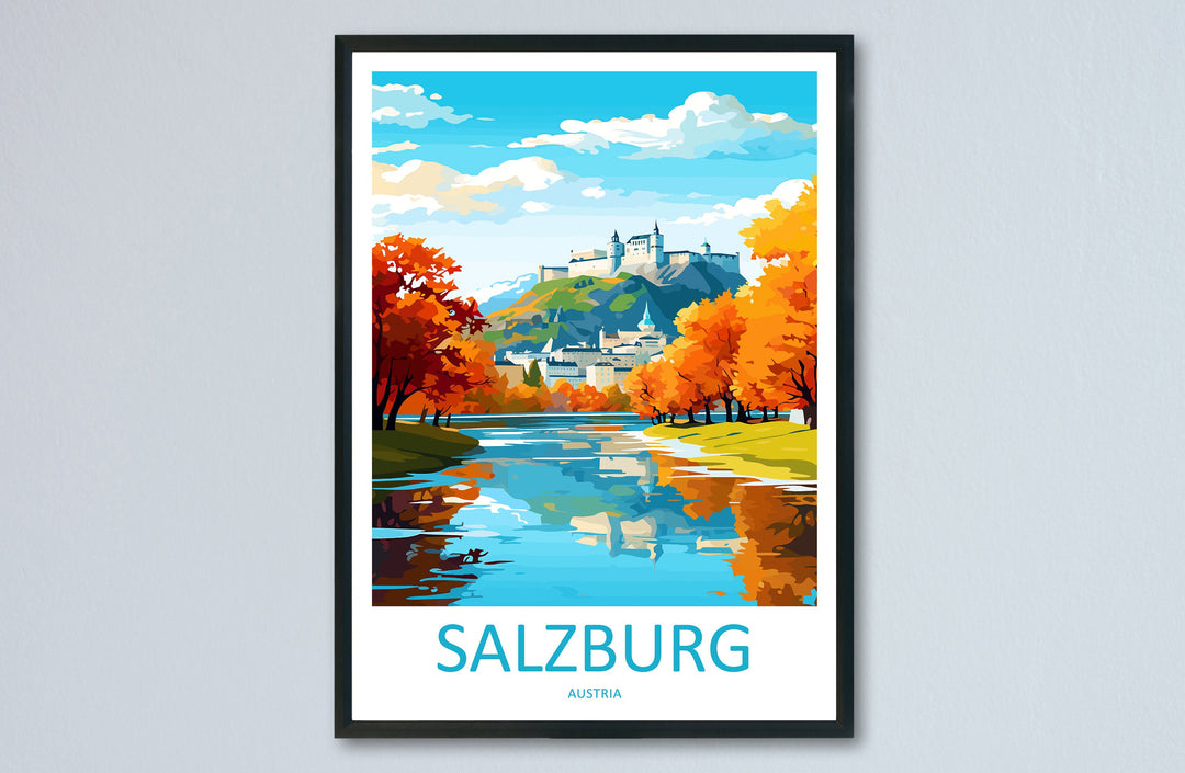Salzburg Print Salzburg Home Décor Cityscape Art Print Salzburg Wall Art for Travel Enthusiast Gift Wall Hanging Salzburg Austria Poster Art