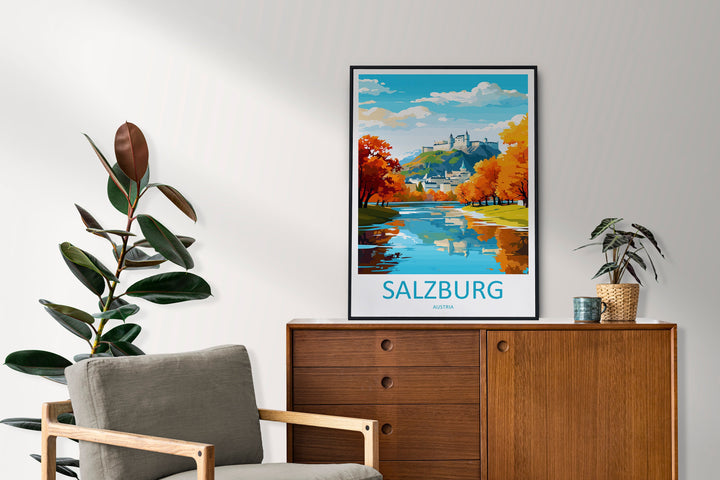 Salzburg Print Salzburg Home Décor Cityscape Art Print Salzburg Wall Art for Travel Enthusiast Gift Wall Hanging Salzburg Austria Poster Art