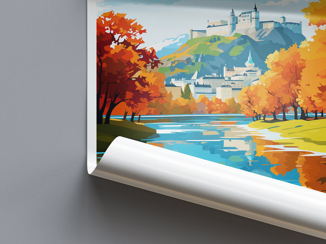 Salzburg Print Salzburg Home Décor Cityscape Art Print Salzburg Wall Art for Travel Enthusiast Gift Wall Hanging Salzburg Austria Poster Art
