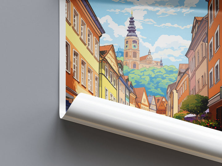 Heidelberg Cityscape Print Heidelberg Home Decor European City Art Print Heidelberg Wall Art Germany Enthusiast Gift Wall Hanging Heidelberg