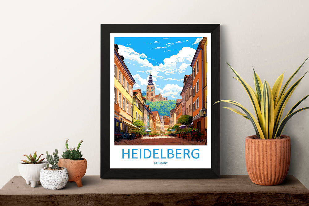 Heidelberg Cityscape Print Heidelberg Home Decor European City Art Print Heidelberg Wall Art Germany Enthusiast Gift Wall Hanging Heidelberg