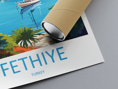 Fethiye Travel Print Wall Art Fethiye Wall Hanging Home Decoration Fethiye Gift Art Lovers Wall Art Print Art Fethiye Wall Print Turkey Art