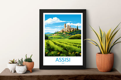 Assisi Travel Print Wall Art Assisi Wall Hanging Home Décor Assisi Gift Art Lovers Italy Art Lover Gift Assisi Print Assisi Travel Gift Art