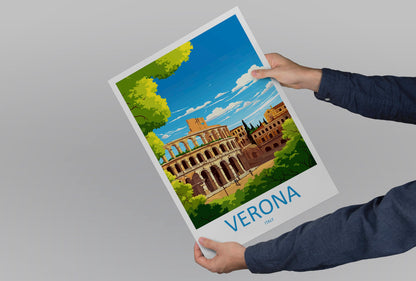 Verona Travel Print Wall Art Verona Italy Wall Hanging Home Decoration Verona Gift Art Lovers Wall Art Print Verona Italy Wall Art Poster