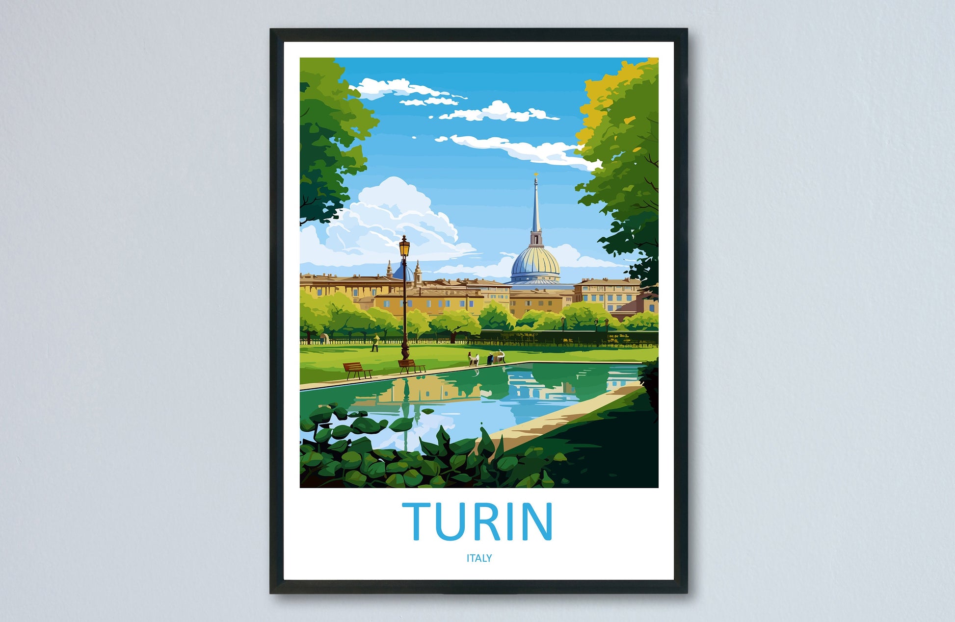 Turin Travel Print Wall Art Turin Wall Hanging Home Décor Turin Gift Art Lovers Italy Art Lover Gift Turin Print Turin Italy Art