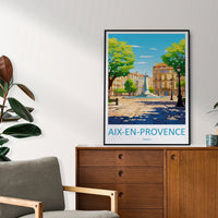 Aix En Provence Travel Print Wall Art Aix En Provence Wall Hanging Home Décor Aix En Provence Gift Art Lovers France Art Lover Gift