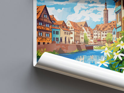 Strasbourg Travel Print Wall Art Strasbourg Wall Hanging Home Decoration Strasbourg France Gift Art Lovers Wall Art Print Art Strasbourg Art
