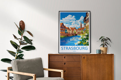 Strasbourg Travel Print Wall Art Strasbourg Wall Hanging Home Decoration Strasbourg France Gift Art Lovers Wall Art Print Art Strasbourg Art