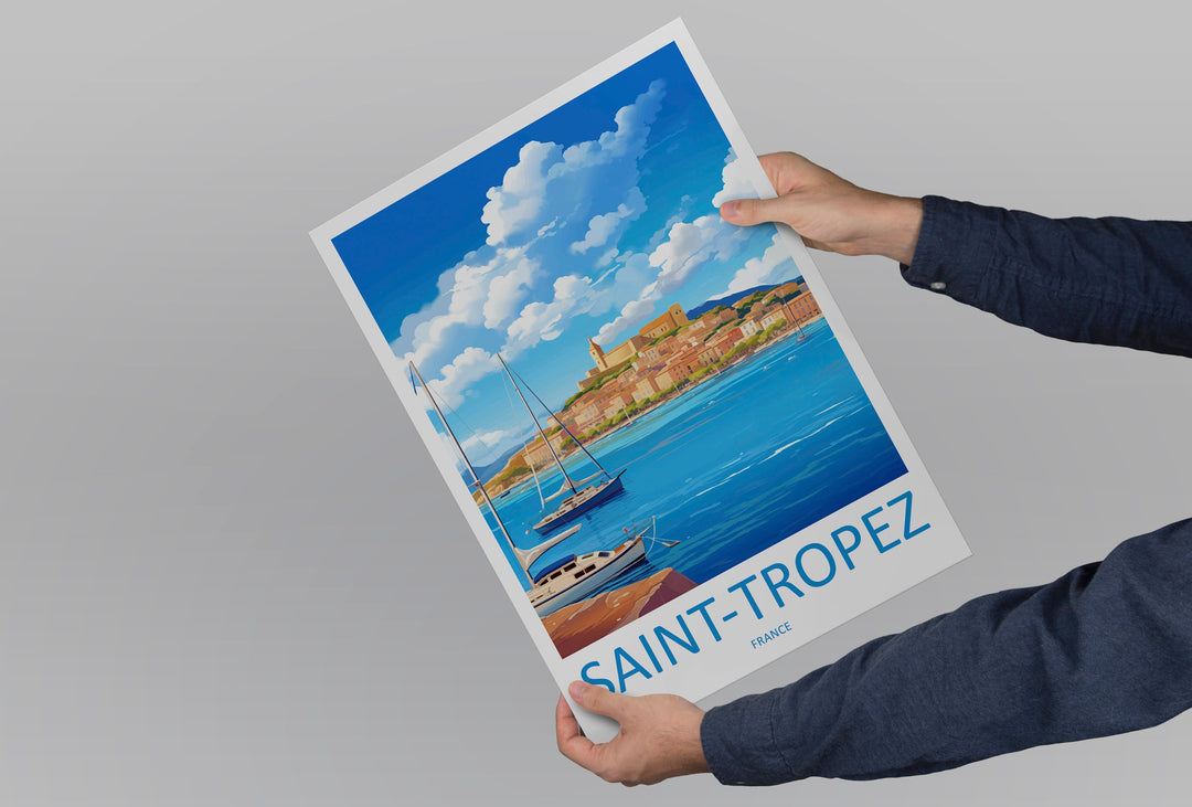 Saint-Tropez Print Saint-Tropez Home Decor Cityscape Art Print Saint-Tropez Wall Art Travel Enthusiast Gift Wall Hanging Saint-Tropez France
