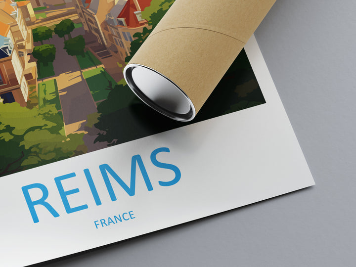 Reims Travel Print Wall Art Reims Wall Hanging Home Décor Reims Gift Art Lovers France Art Lover Gift Reims Print France Artwork Reims Gift