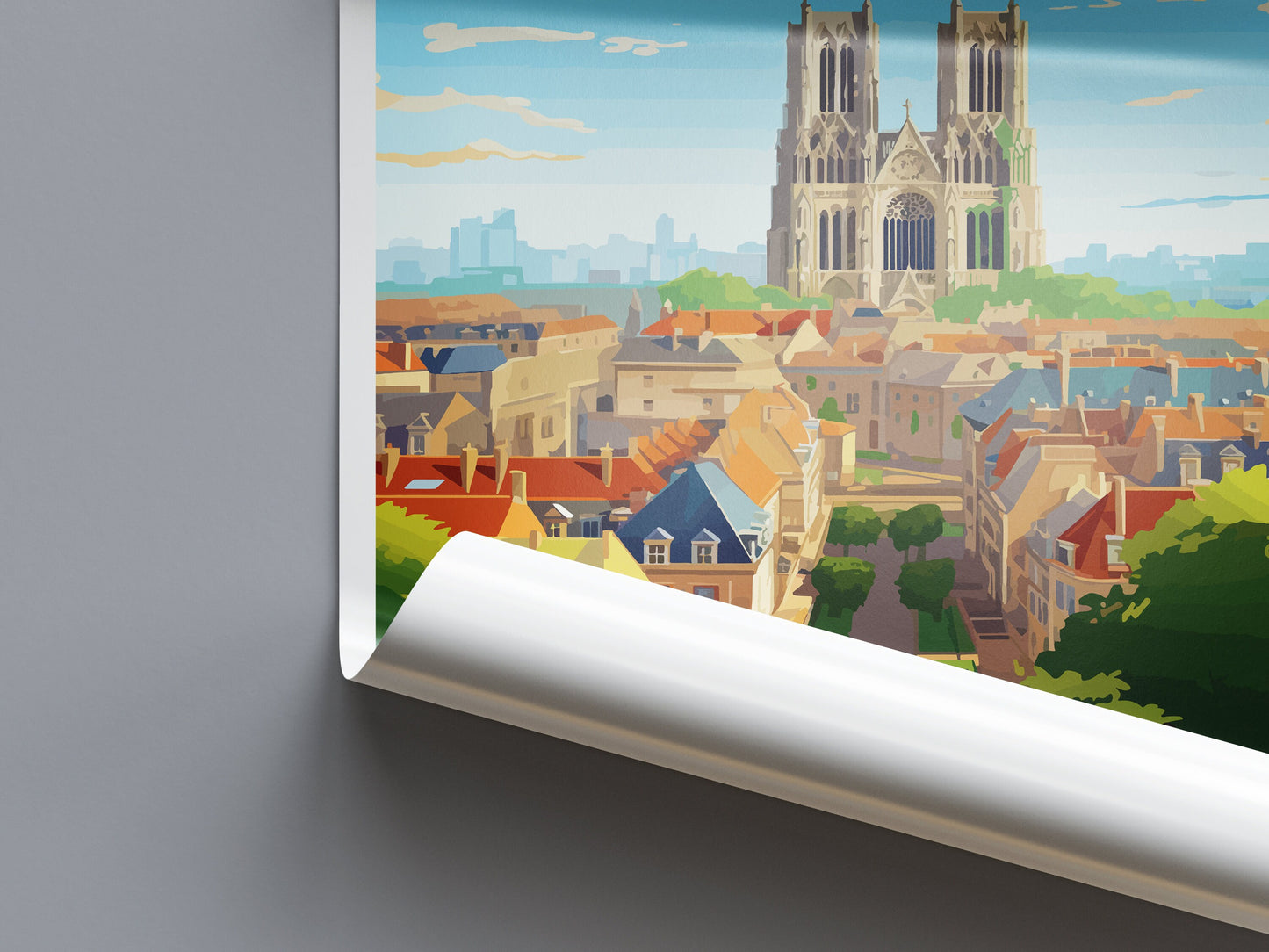 Reims Travel Print Wall Art Reims Wall Hanging Home Décor Reims Gift Art Lovers France Art Lover Gift Reims Print France Artwork Reims Gift