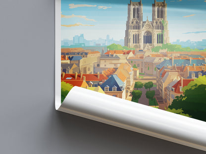 Reims Travel Print Wall Art Reims Wall Hanging Home Décor Reims Gift Art Lovers France Art Lover Gift Reims Print France Artwork Reims Gift