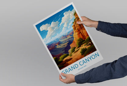 Grand Canyon National Park Travel Print Wall Art Grand Canyon Wall Hanging Home Décor Grand Canyon Gift Art Lovers Arizona Art Lover Gift